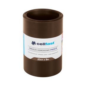 Cellfast Ágyásszegély 20cm x 9m barna egyenes