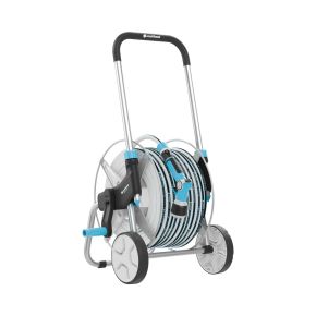 Tömlőkocsi fém szett EXPLORER + 50m tömlő és locsolószett