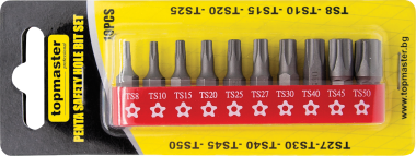 Top Master Pro Bitfej készlet Torx 10db, 1/4 TS8-50TMP